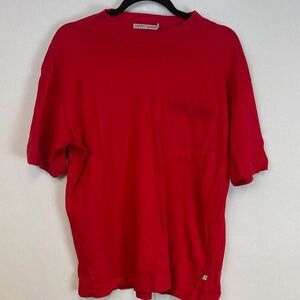 ESPRIT BASIX Red Pocket T-Shirt Esprit de Corp Vintage USA Made Size XL 90s Tees